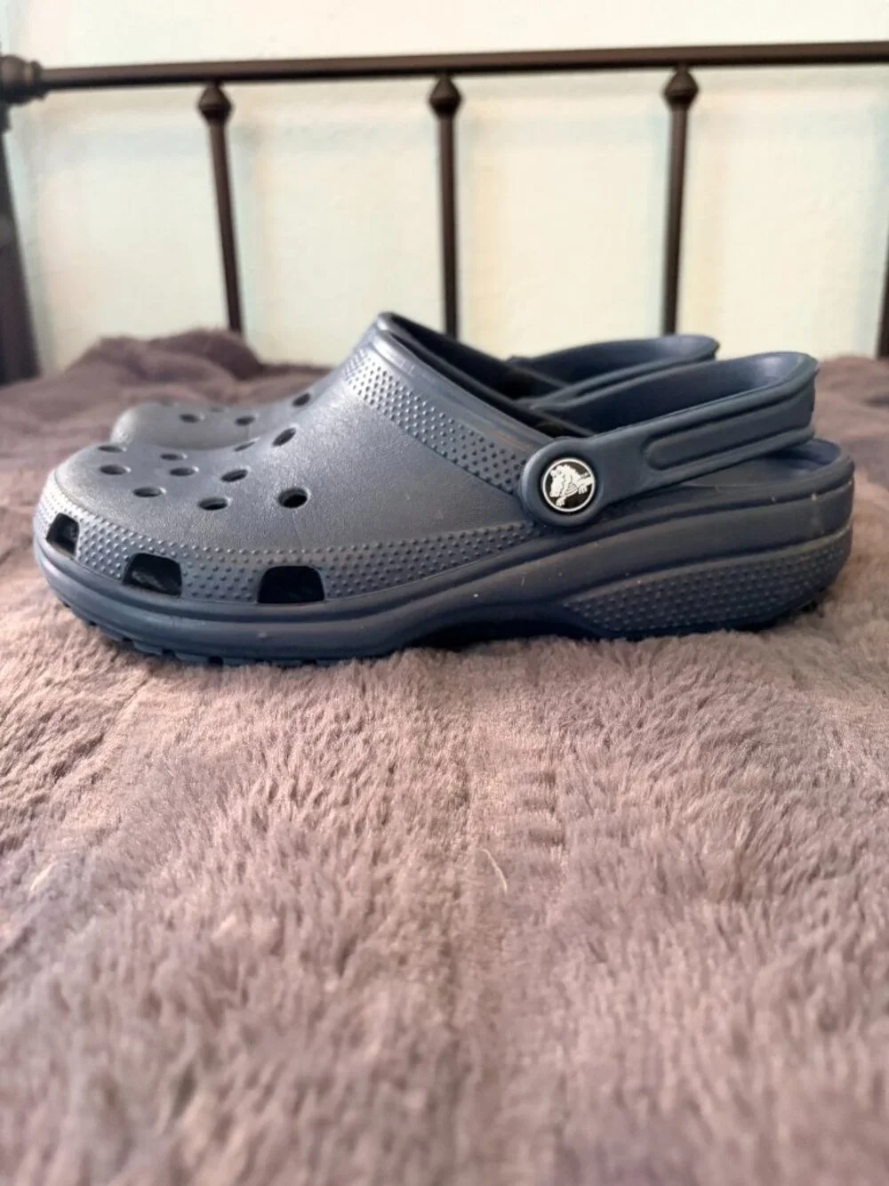 Crocs Classic Navy Blue Clogs M9 W11 Comfort Garden Casual Unisex Slip On